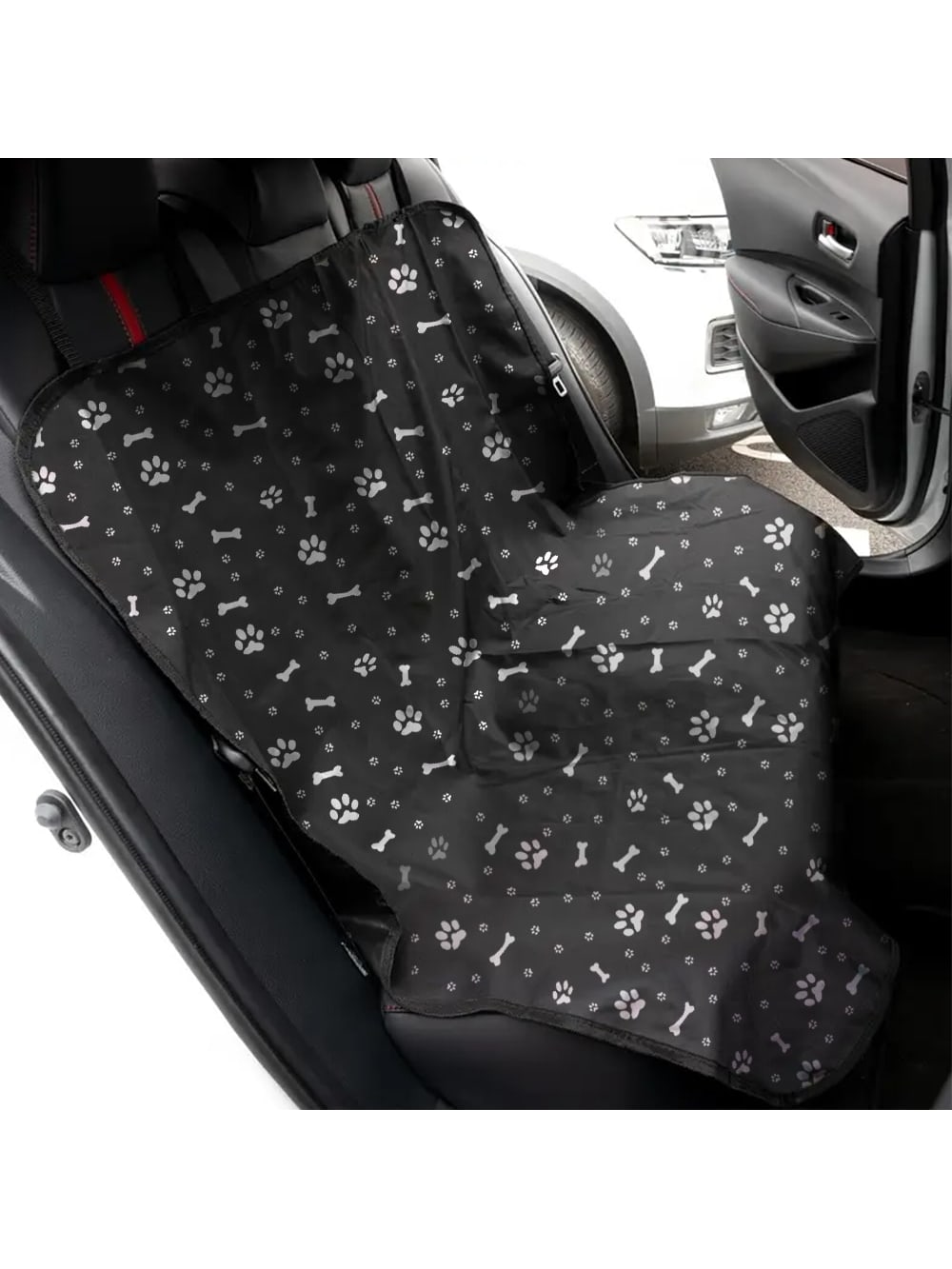 Waterproof Pet Car Seat Cover Back Seat Car Seat Protector For Dogs Safety Travel Accessories For Cat And Dog , Pet Carrier Car Rear Back Seat Mat. (Black)