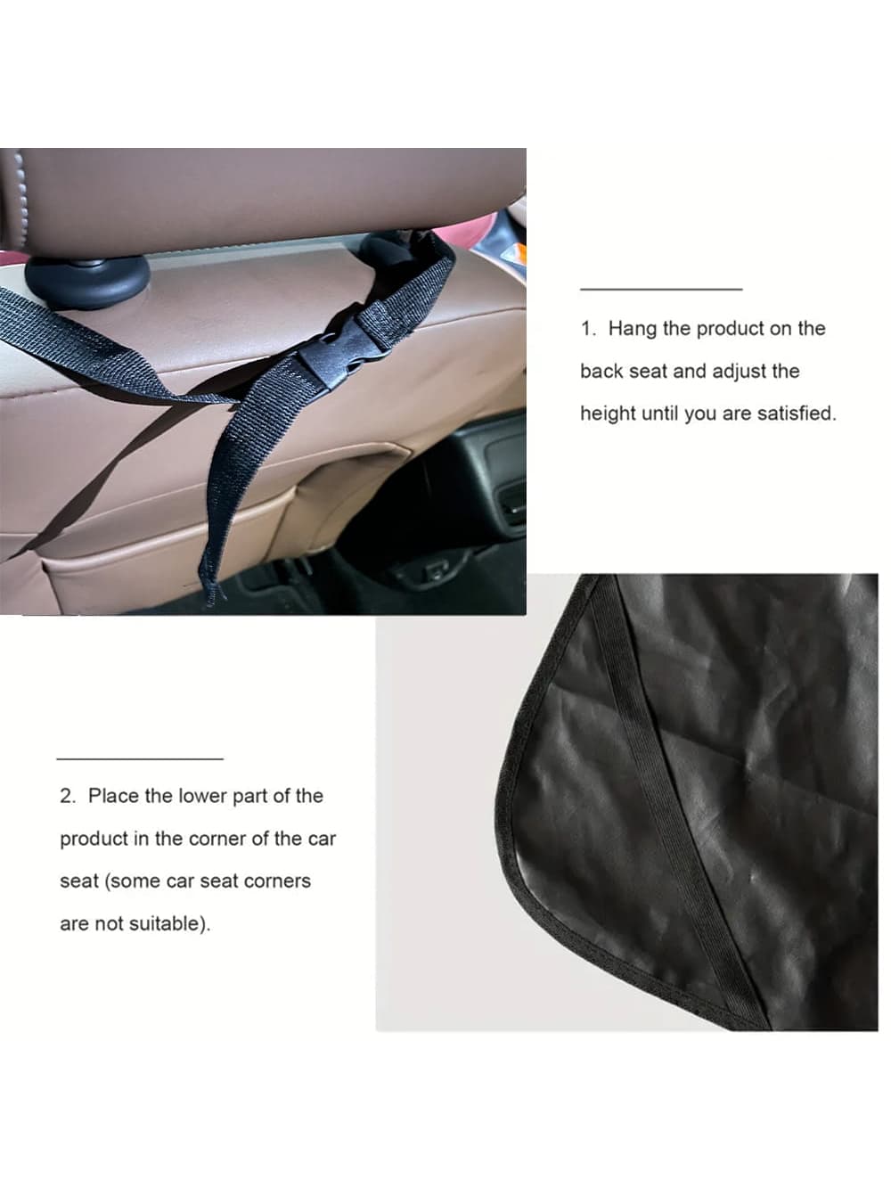 Waterproof Pet Car Seat Cover Back Seat Car Seat Protector For Dogs Safety Travel Accessories For Cat And Dog , Pet Carrier Car Rear Back Seat Mat. (Black)