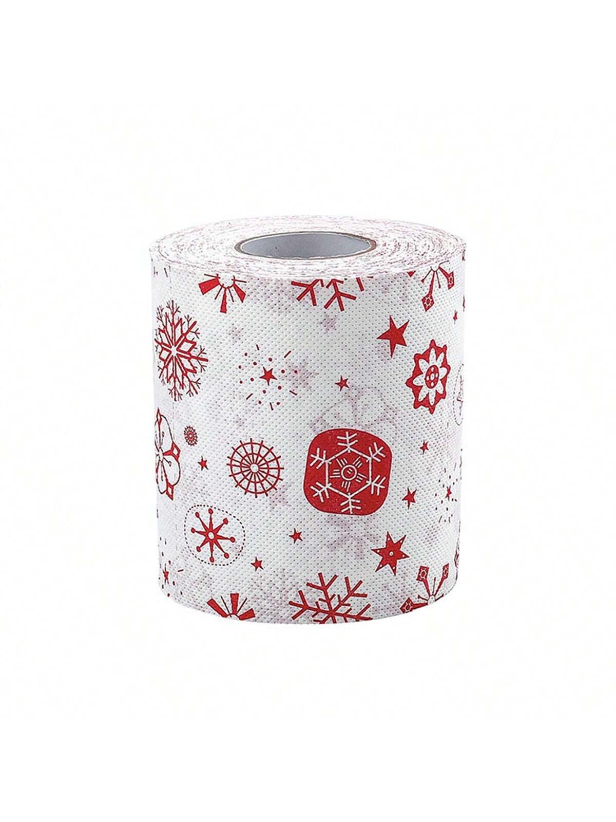 1 Roll Christmas Toilet Paper Decorations Merry Christmas Tree And Santa Toilet Paper For Christmas Party Supplies Bathroom Decor,Christmas