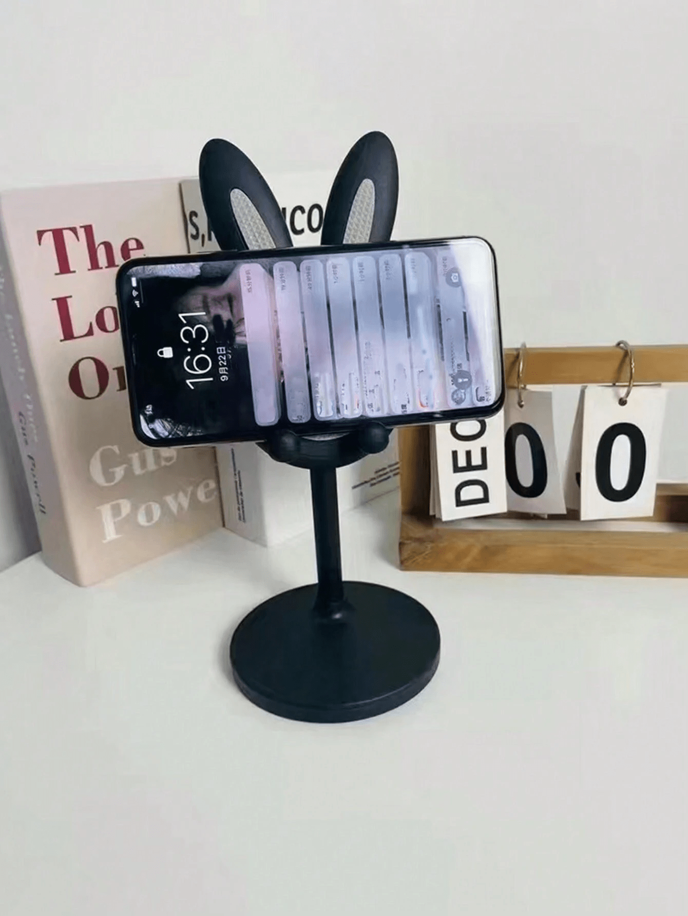 1pc Desktop Adjustable Folding Rabbit Shaped Tablet Stand, Phone Holder