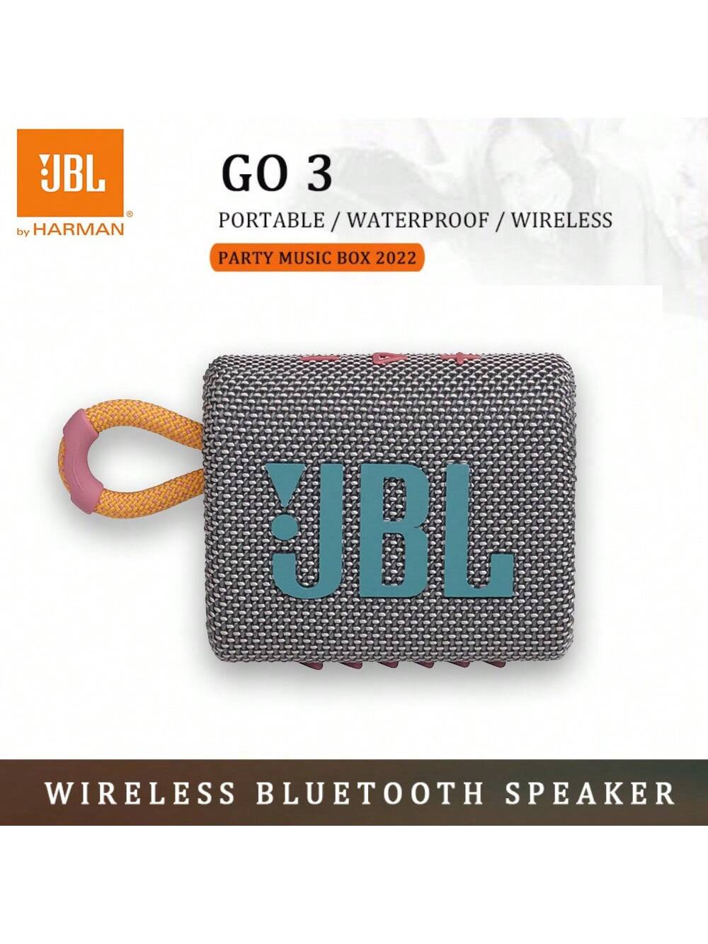 JBL Go 3 Bluetooth Speaker Powerful Bass Subwoofers Stereo Sound Outdoor GO3 Portable Mini Wireless Speaker Original JBL