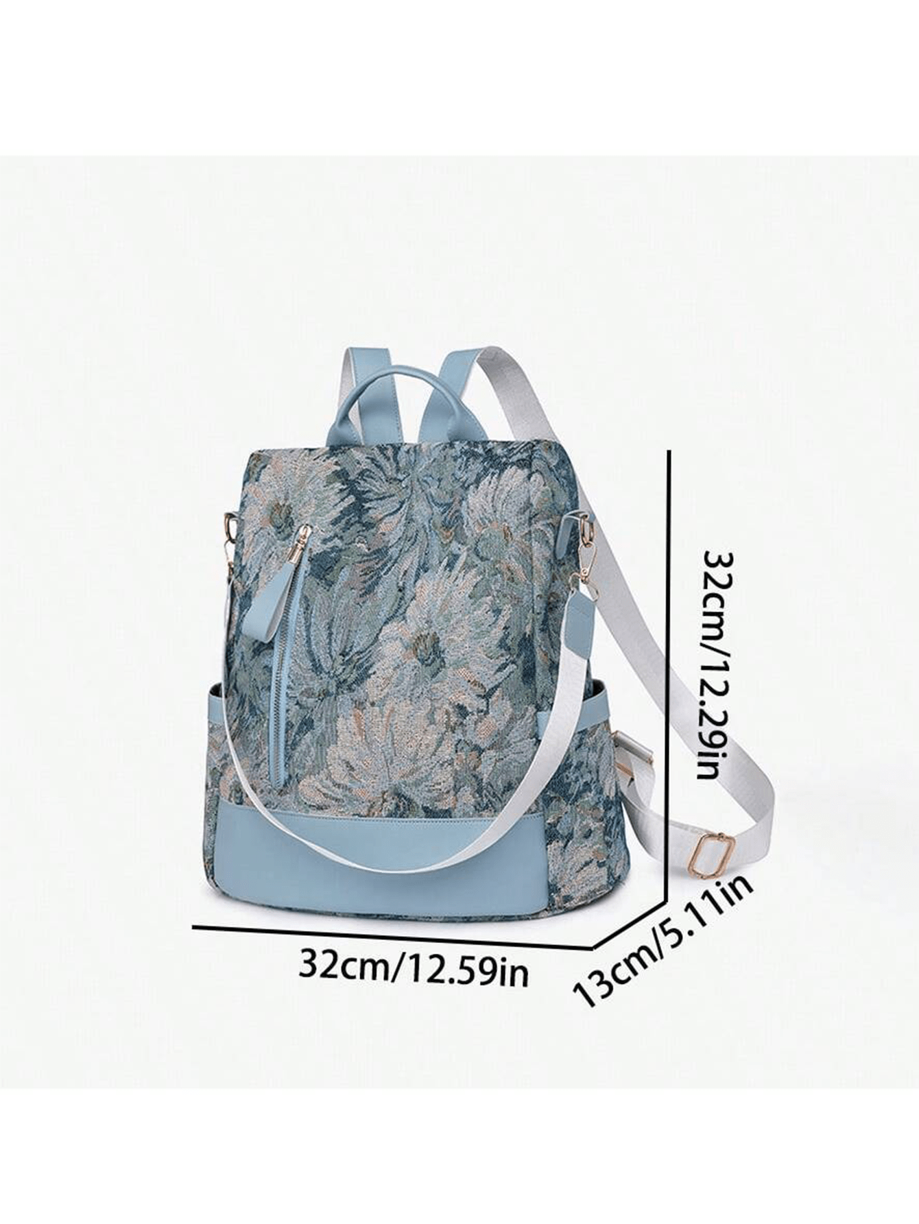 Waterproof,Lightweight Medium Classic Backpack Floral Graphic Zip Front School Bag For Graduate, Teen Girls, Freshman, Sophomore, Junior & Senior In College, University & High School, Perfect For Outdoors ,Travel & Back To School