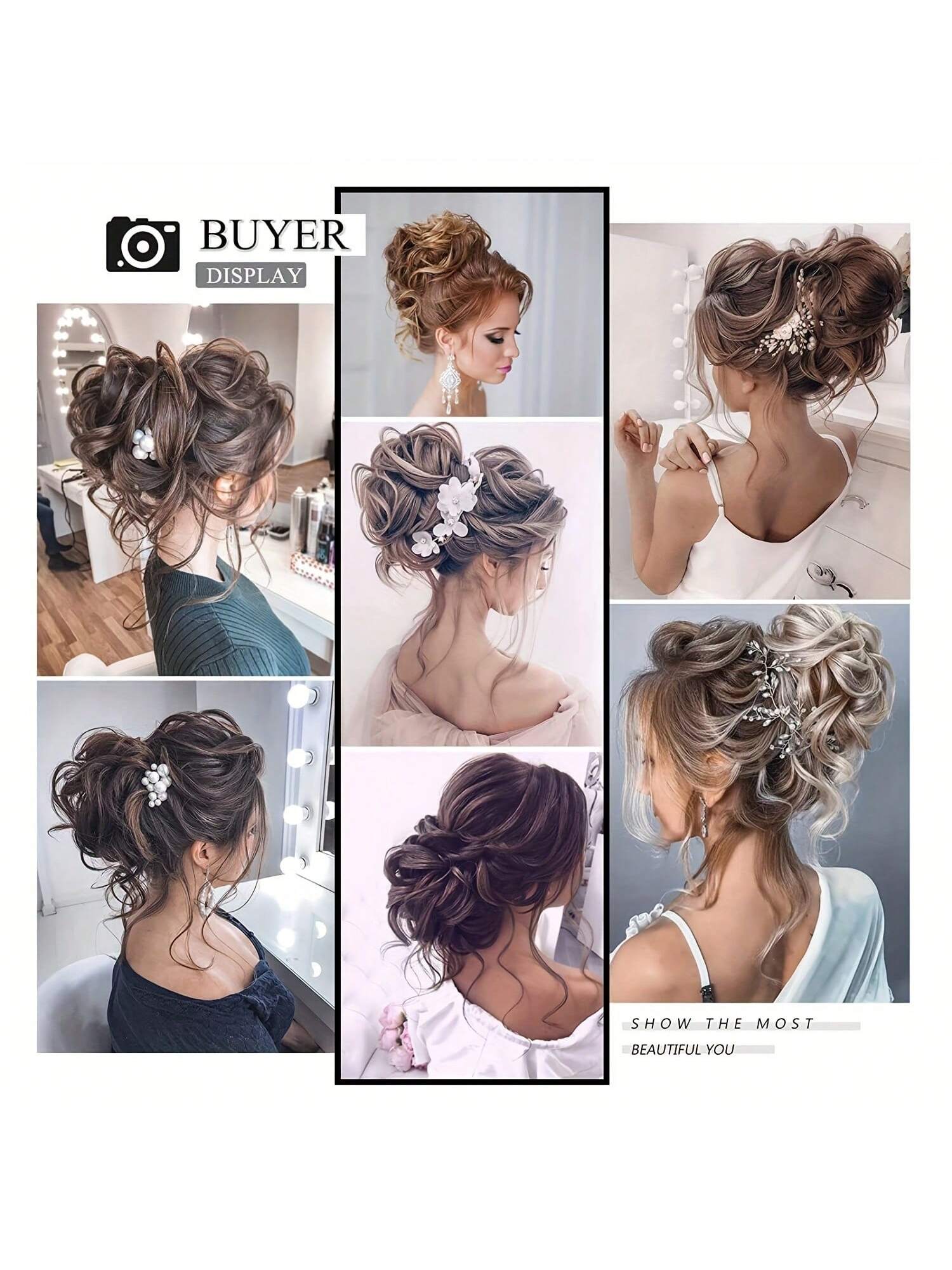 1pc Dark Brown Messy Bun Hair Piece Curly Hair Bun Scrunchie Tousled Updo Hair Extension With Elastic Hair Band For Women And Girls Daily Party Wedding Easy To Style