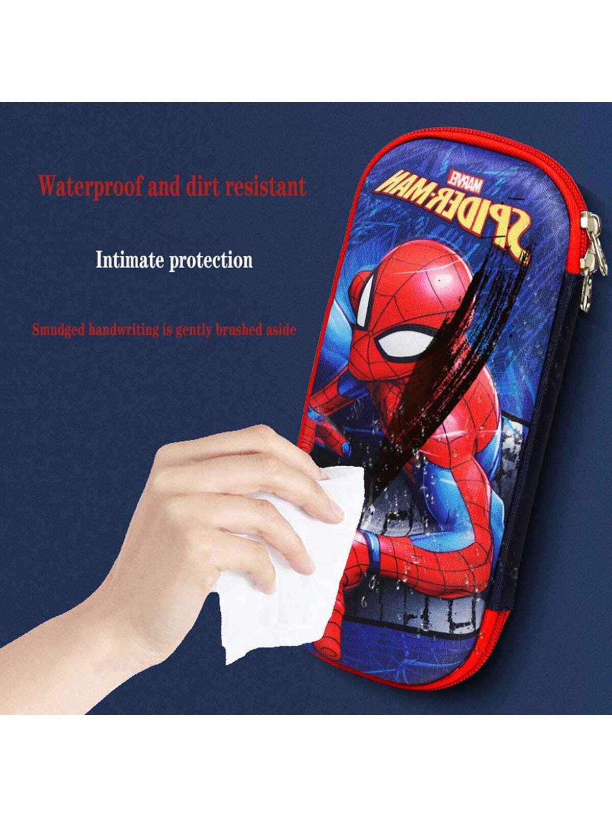 1pc Super Hero 3D Pencil Box New Boys And Girls Multi-Functional High Appearance Level Large Capacity Pencil Bag Pencil Box For Primary School Students With Children's Kindergarten Cartoon Cute Storage Box