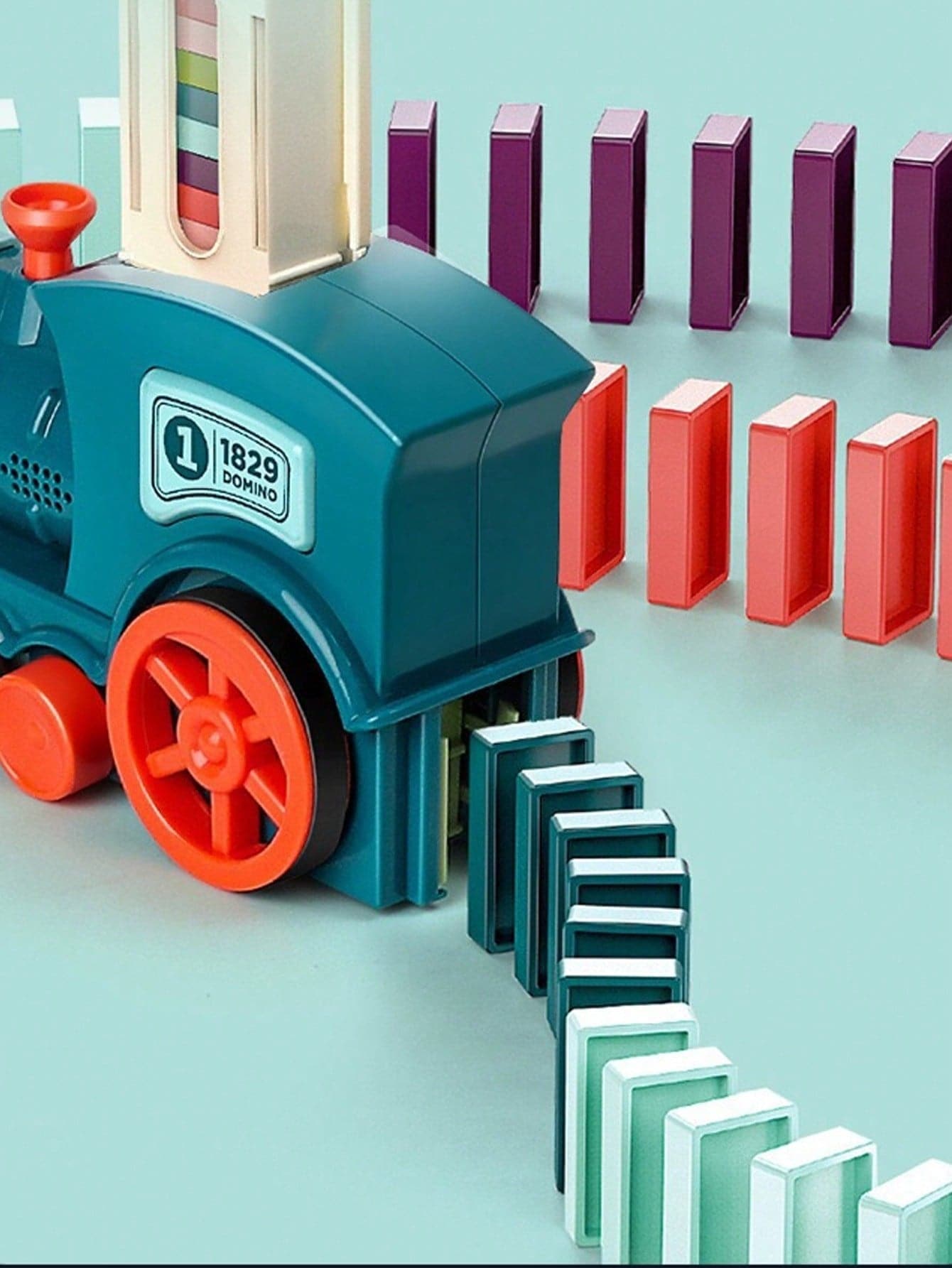 Domino Train Toy For Kids, Boys Automatic Dispensing Car