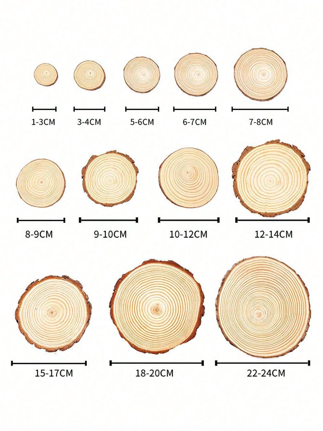 10pcs/Set Christmas Round Wooden Slices, Christmas Decorations, Wooden Table Decor Pieces, Christmas Tree Ornaments, DIY Craft Wood Circles With Natural Jute Rope, Wedding/Home/Party/Christmas Decor,Christmas