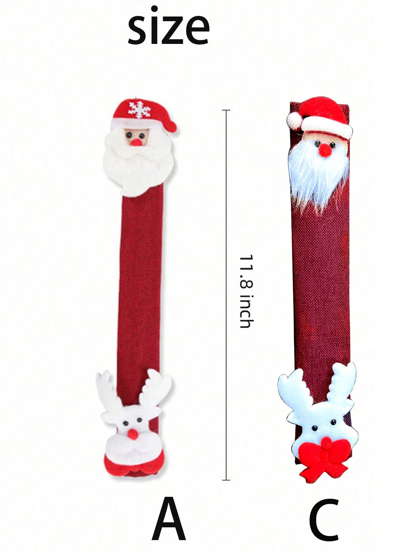 1pc Christmas Refrigerator Door Handle Cover, Fashionable Personality Oven Handle Cover, Christmas Fridge Decor