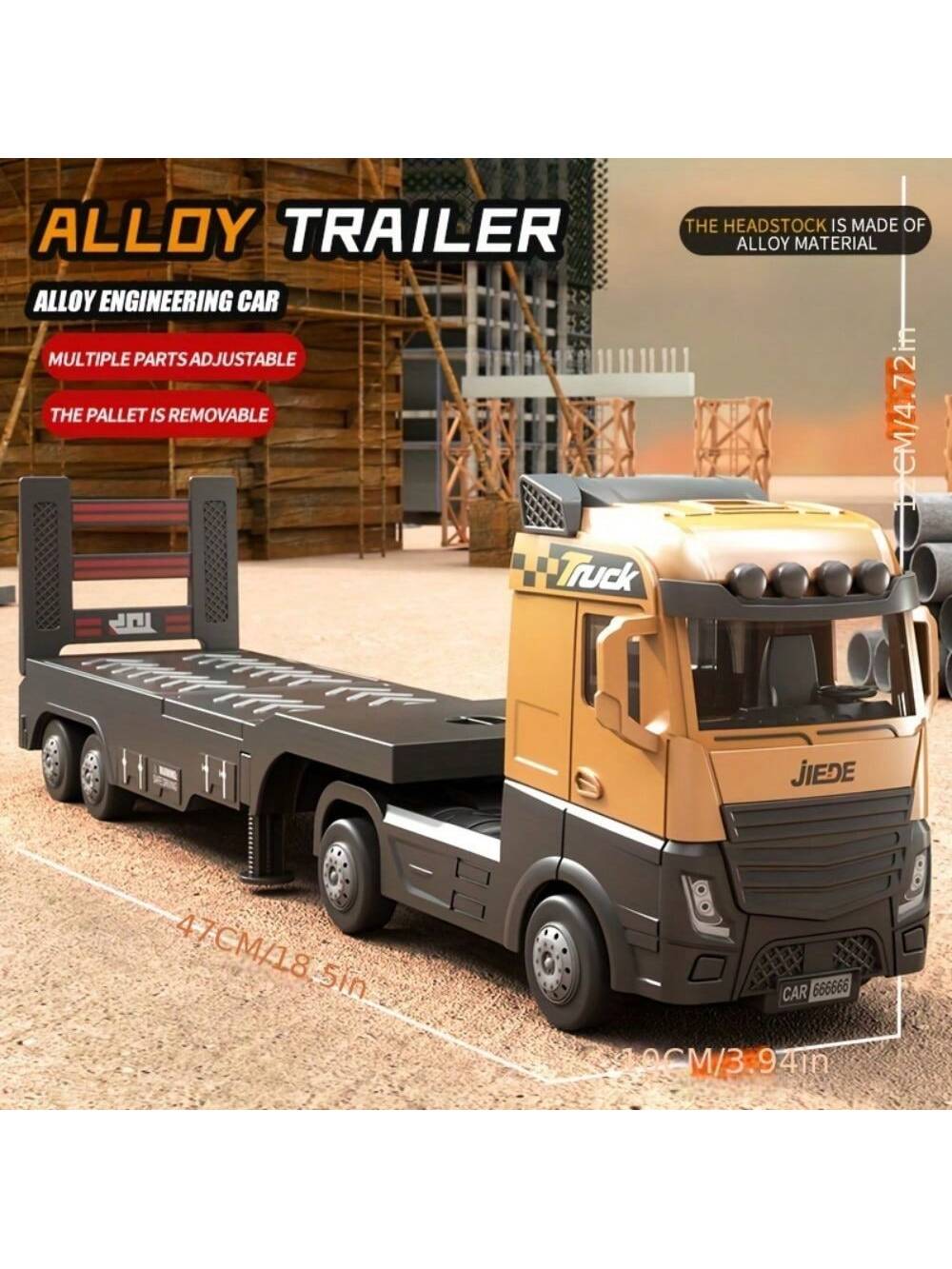 Alloy 1/40 Scale Simulation Construction Vehicle Toys Model With Spray Sound & Light: Excavator Bulldozer Road Roller Log Grapple Forklift Flatbed Transport Truck,Perfect Gift