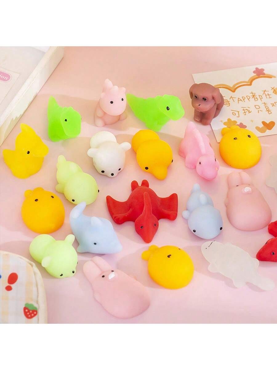 10/30/Piece, Mini Cute Animal Gummy Bag, Random Mochi Gummy Party Gift Toy, Cute And Soft Squeezable Stress Relieving Toy, Suitable For Students And Adults As A Treasure Box Toy, Party Small Gift,Christmas