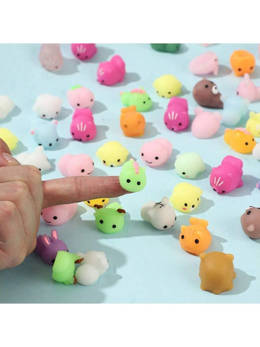 10/30/Piece, Mini Cute Animal Gummy Bag, Random Mochi Gummy Party Gift Toy, Cute And Soft Squeezable Stress Relieving Toy, Suitable For Students And Adults As A Treasure Box Toy, Party Small Gift,Christmas