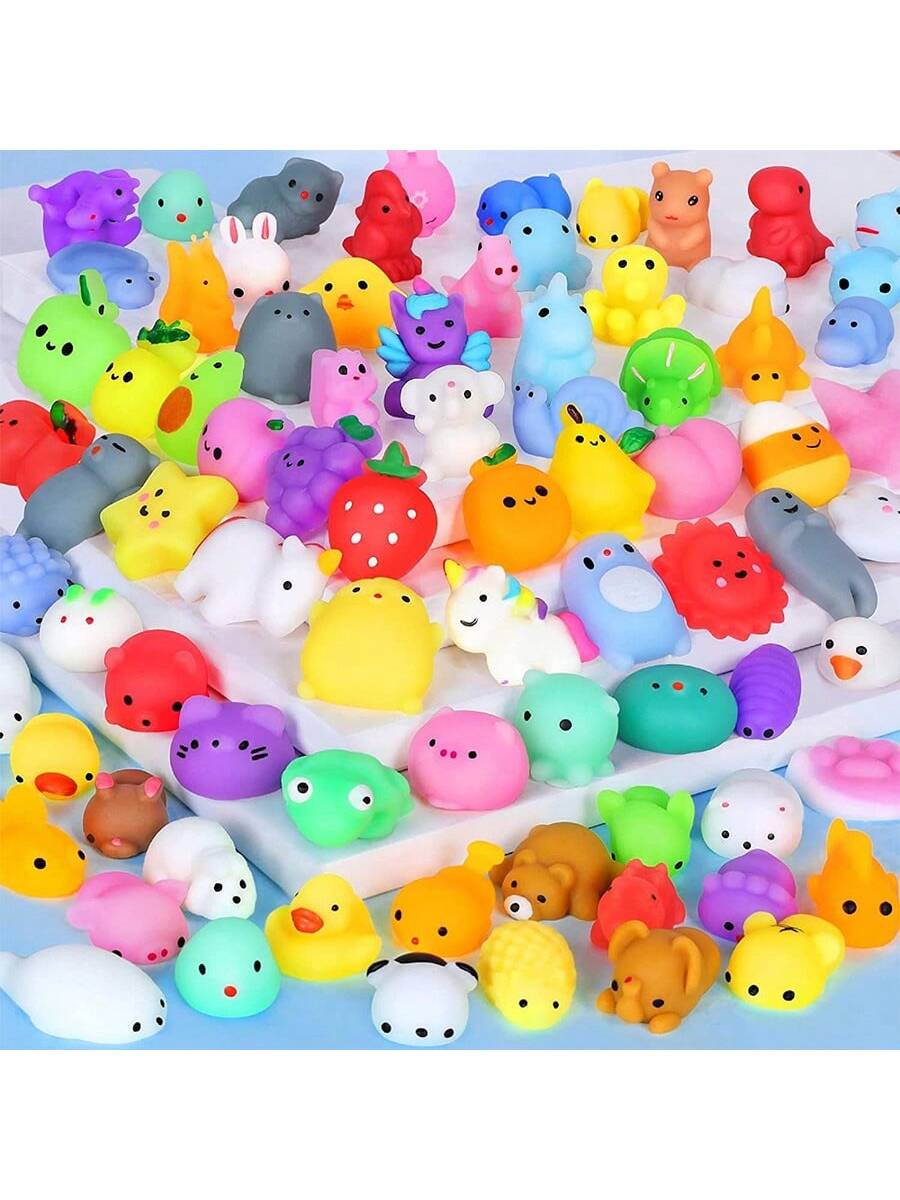 10/30/Piece, Mini Cute Animal Gummy Bag, Random Mochi Gummy Party Gift Toy, Cute And Soft Squeezable Stress Relieving Toy, Suitable For Students And Adults As A Treasure Box Toy, Party Small Gift,Christmas