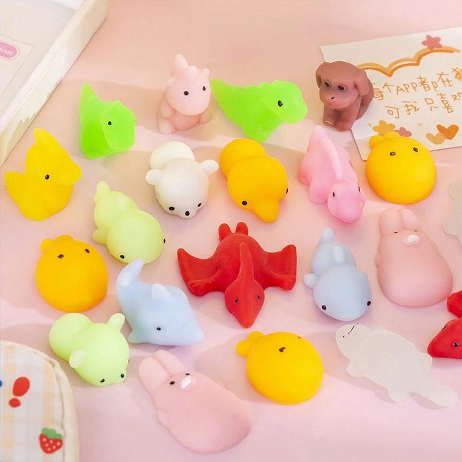 10/30/Piece, Mini Cute Animal Gummy Bag, Random Mochi Gummy Party Gift Toy, Cute And Soft Squeezable Stress Relieving Toy, Suitable For Students And Adults As A Treasure Box Toy, Party Small Gift,Christmas