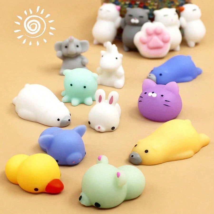 10/30/Piece, Mini Cute Animal Gummy Bag, Random Mochi Gummy Party Gift Toy, Cute And Soft Squeezable Stress Relieving Toy, Suitable For Students And Adults As A Treasure Box Toy, Party Small Gift,Christmas