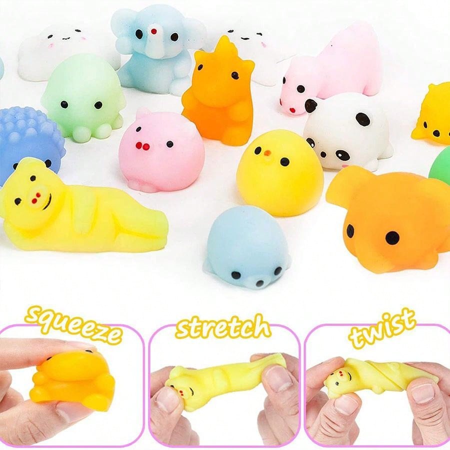 10/30/Piece, Mini Cute Animal Gummy Bag, Random Mochi Gummy Party Gift Toy, Cute And Soft Squeezable Stress Relieving Toy, Suitable For Students And Adults As A Treasure Box Toy, Party Small Gift,Christmas