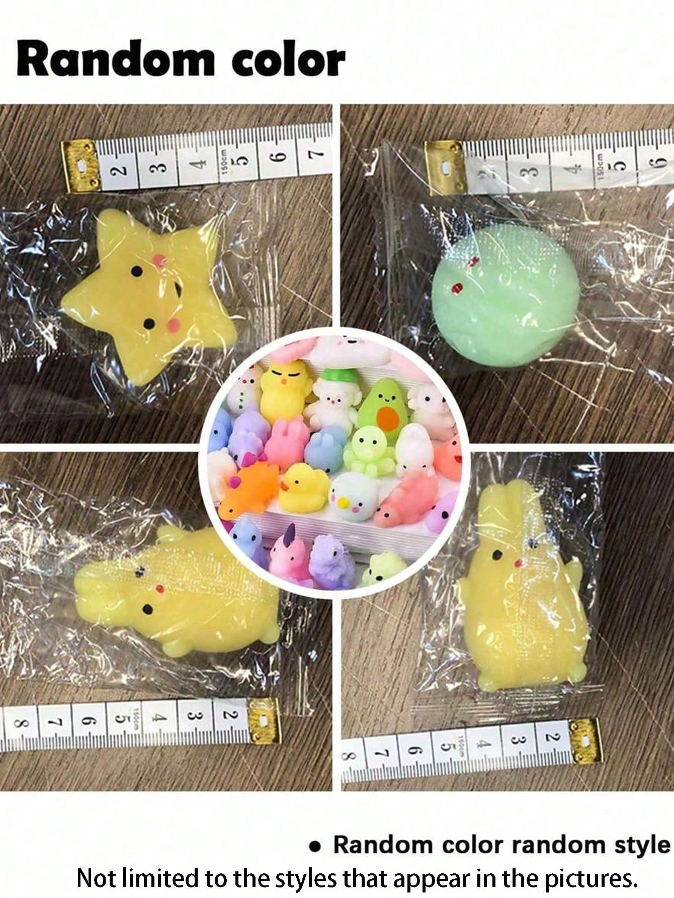 20pcs Random Kawaii Mochi Squishy Toys, Mini Stress Relief Toys Gifts, Holiday Stocking Stuffers Supplies For Adults, Christmas Gift Filler,Christmas