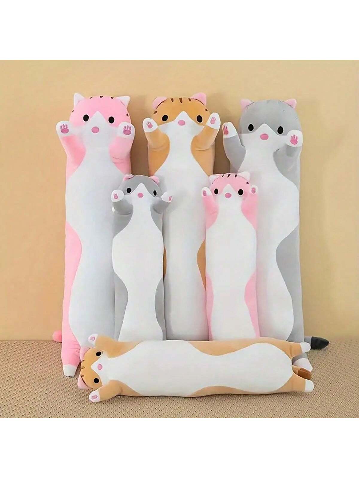 27.5inch And 19.6inch Long Cat Plush Toys Cute Animal Cat Creative Long Soft Toys Office Break Sleeping Pillow Cushion Stuffed Gift   Birthday Gift Christmas Gift For