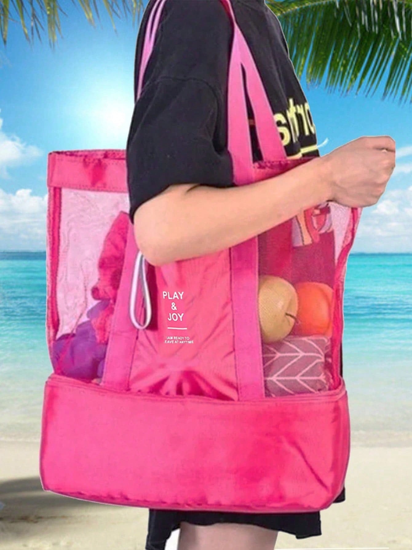 Large Bag With Waterproof Insulated Compartment  Friendly Bag Tote Bag  Beach Bag Travel Bag