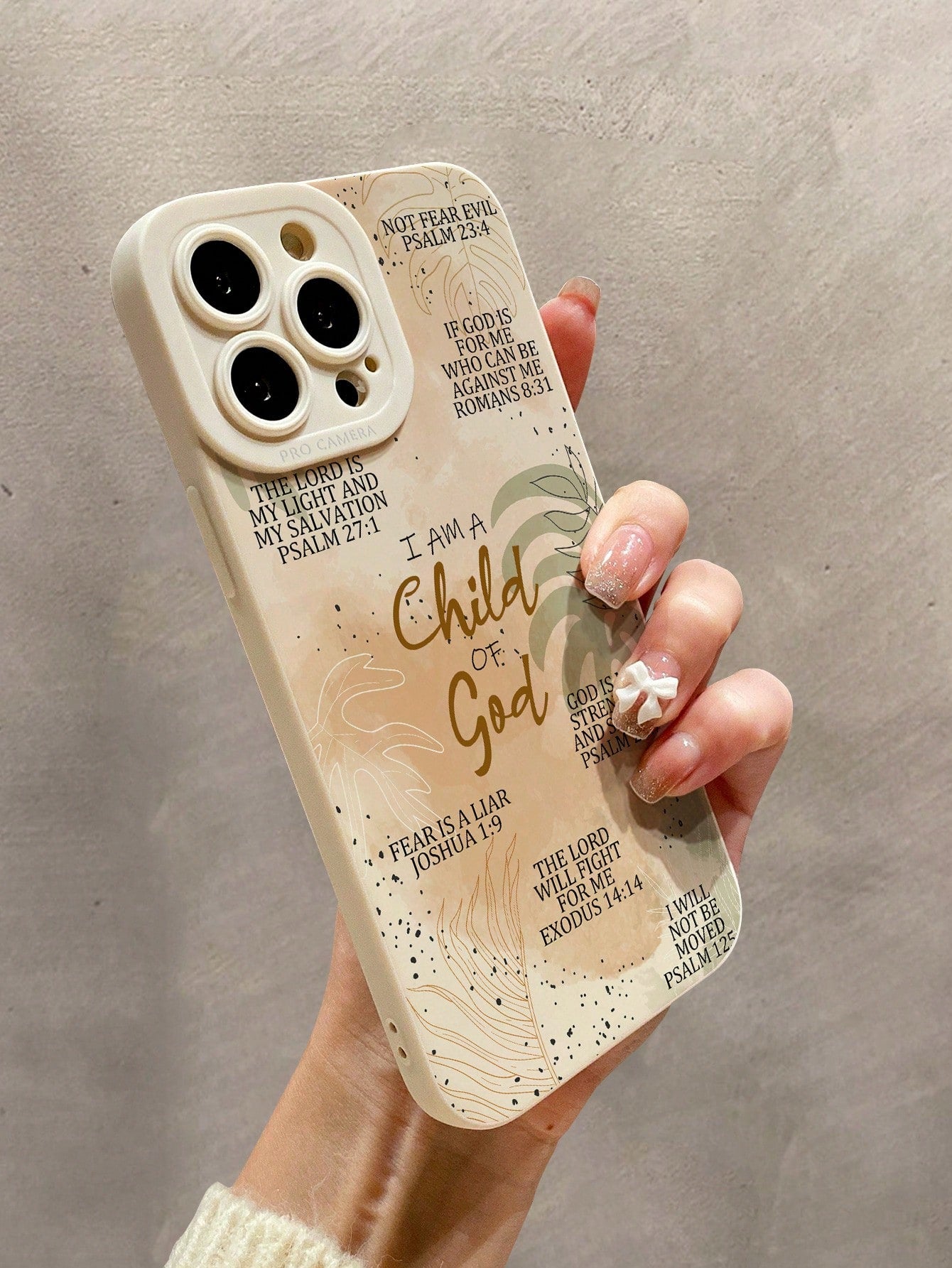 God Of Child Slogan Pattern Liquid Silicone Mobile Phone Case Full-Body Protection Shockproof Anti-Fall TPU Soft Rubber Case Compatible With Apple IPhone