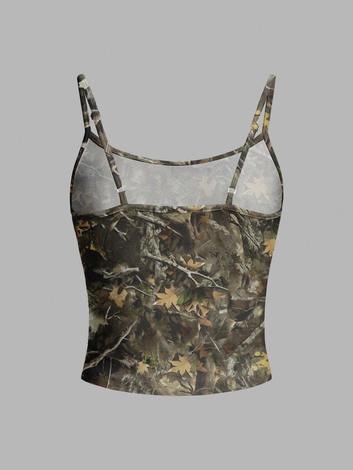 EZwear Women's Casual Retro Grunge Maple Leaf & Branch Print Sexy Camisole, Suitable For Autumn