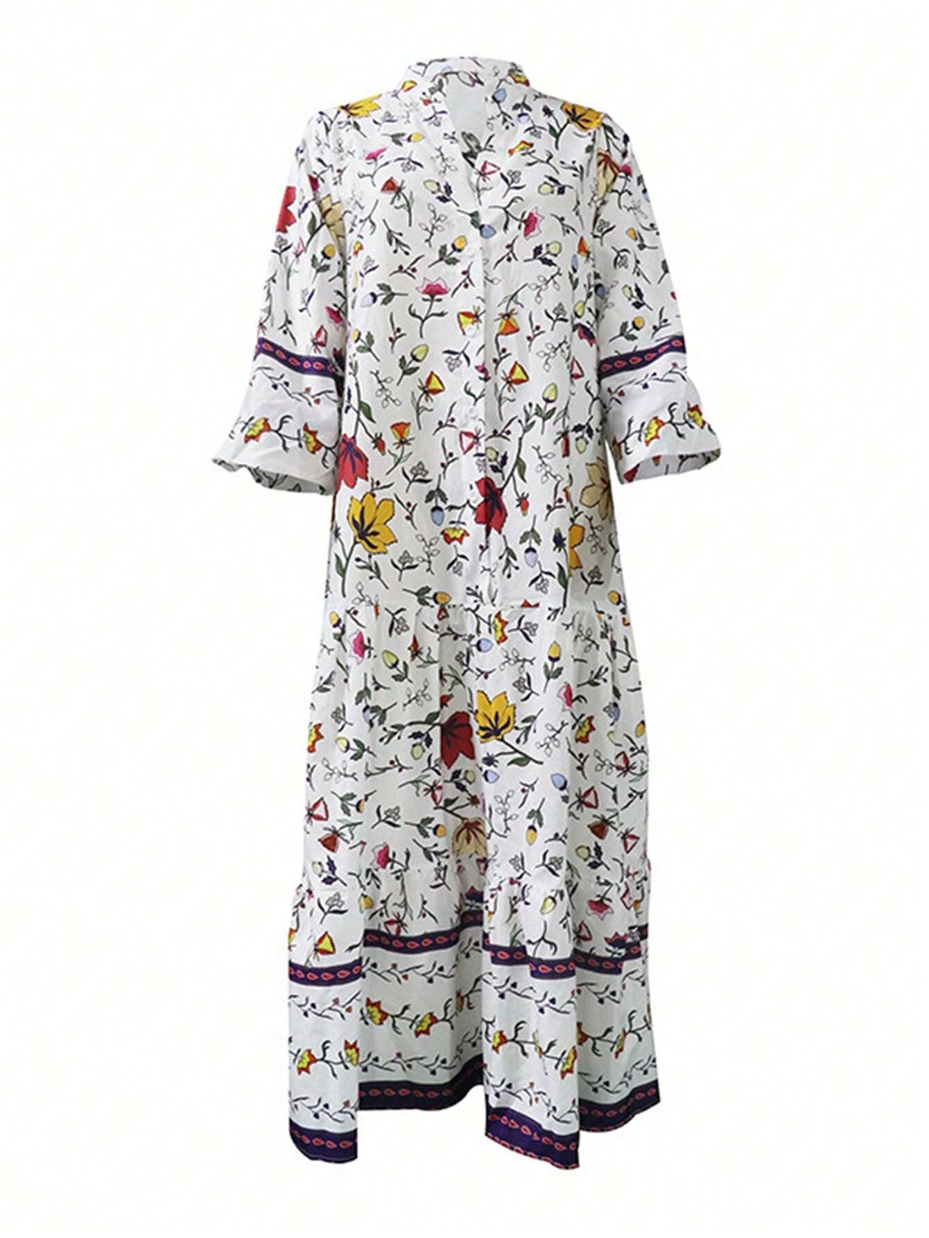 Women's Fashion Floral Print Bohemian Dress