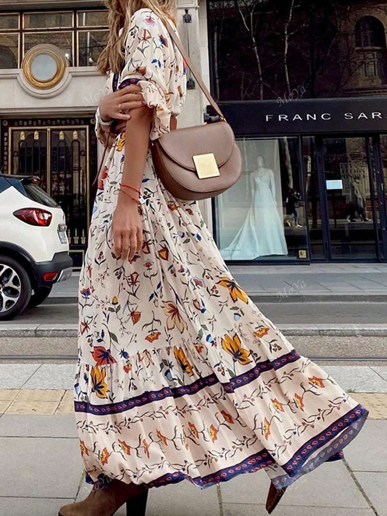 Women's Fashion Floral Print Bohemian Dress