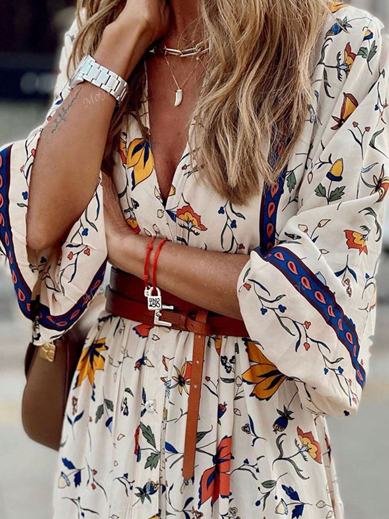 Women's Fashion Floral Print Bohemian Dress