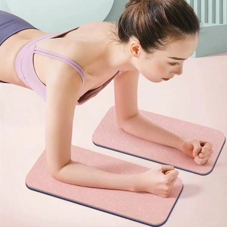 1pair TPE Thick Yoga Mat, Anti-Slip Fitness Exercise Pad, Suitable For Men And Women