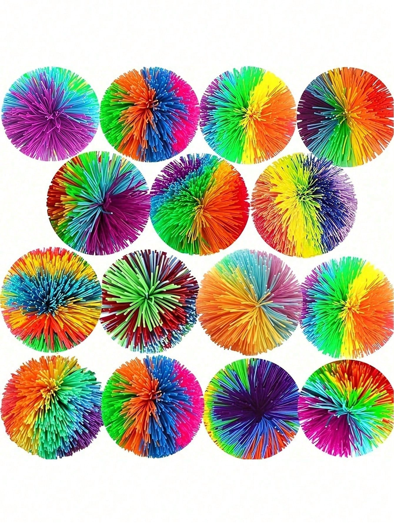 6pcs/10pcs Mini Sensory Toy Set - Kuosh Balls, Stretch Balls, Rainbow Velvet Balls, And Sticky Balls Stress Relieving Toys - Holiday Party Gifts!Plastic Balls,Swing Ball Set,Bouncy Ball