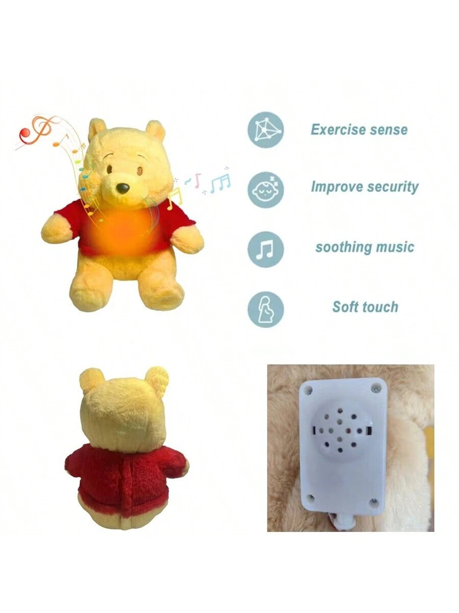 1 Piece, 30cm/11.8in Breathing Stitch Plush Ornament. The Breathing Teddy Bear Plush Ornament Has Four Functions, Breathing, Rhythm, Music And Light. Ideal For Interaction And Sleep Companionship, Regulating Sleep, And Giving As Halloween, Christmas And B