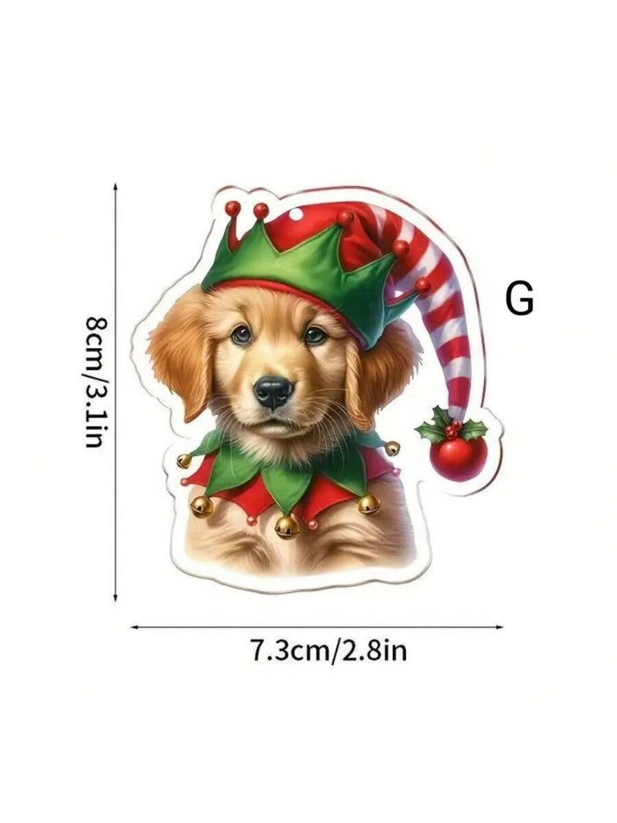 1pc Adorable 2D Acrylic Cute Dog Pendant - Car Rearview Mirror Charm & Keychain - Perfect Home & Holiday Decor AccessoryChristmas Pendant