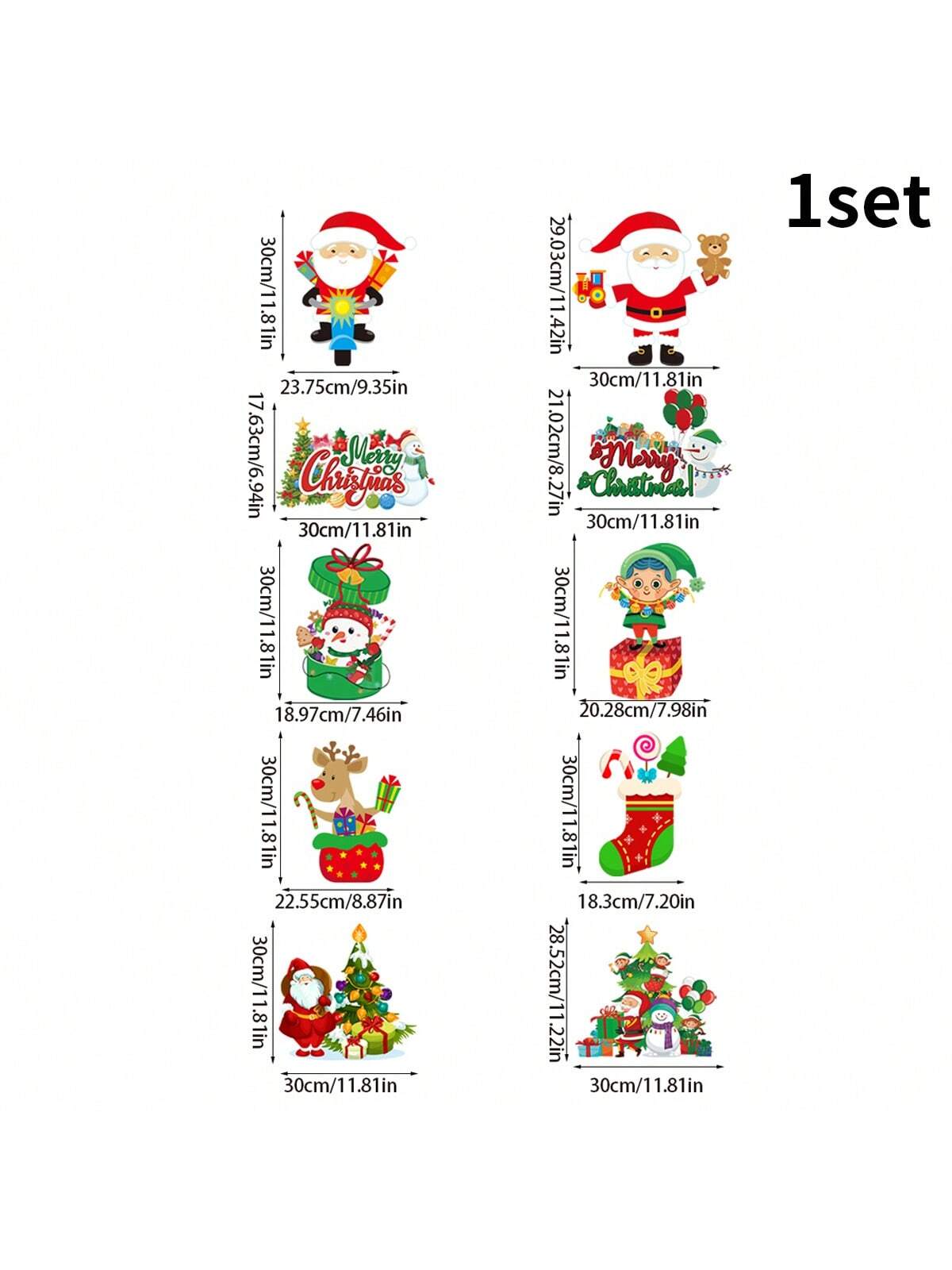 1set Christmas Hanging Banner Porch Sign Santa Claus Snowman Pattern Paper Banner Garland For Merry Christmas Home Outdoor Decor Xmas New Year Party Supplies,Christmas