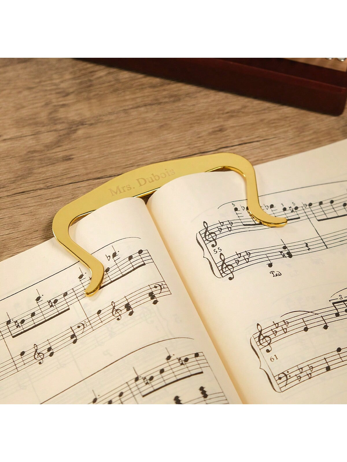 Personalized Music Sheet Clip Page Holder Custom Piano Guitar Violin Bookmark Engraved Name Saxophone Accessories Teacher Gift For Musician