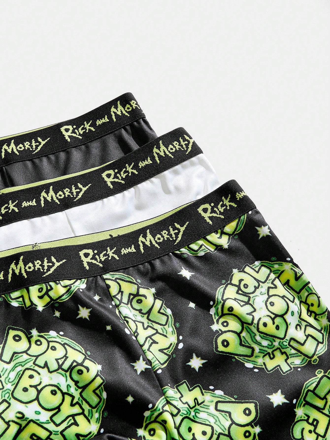 Rick and Morty X SHEIN 3pcs Men's Cartoon Character