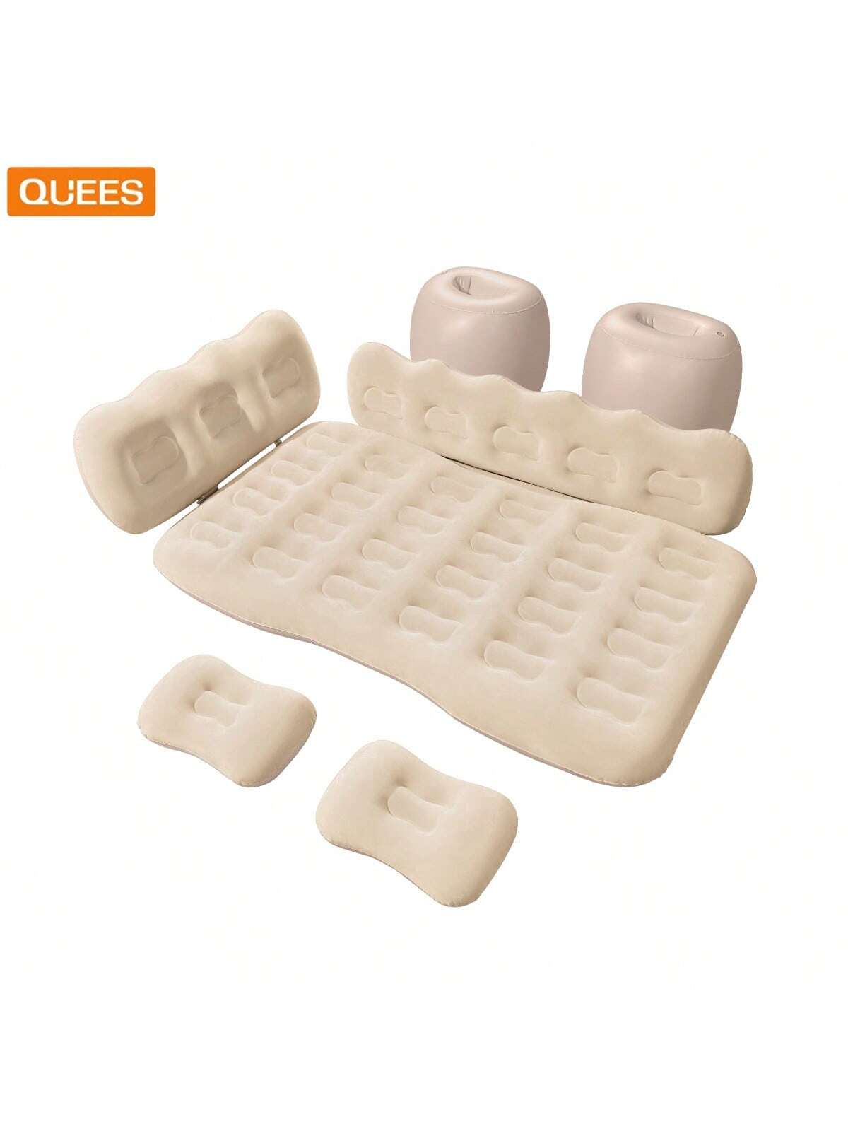 QUEES Car Inflatable Air Mattress - Universal 4-Season Inflatable Mattress, Enlarged Side Cushion Design Comfortable Inflatable Mattress