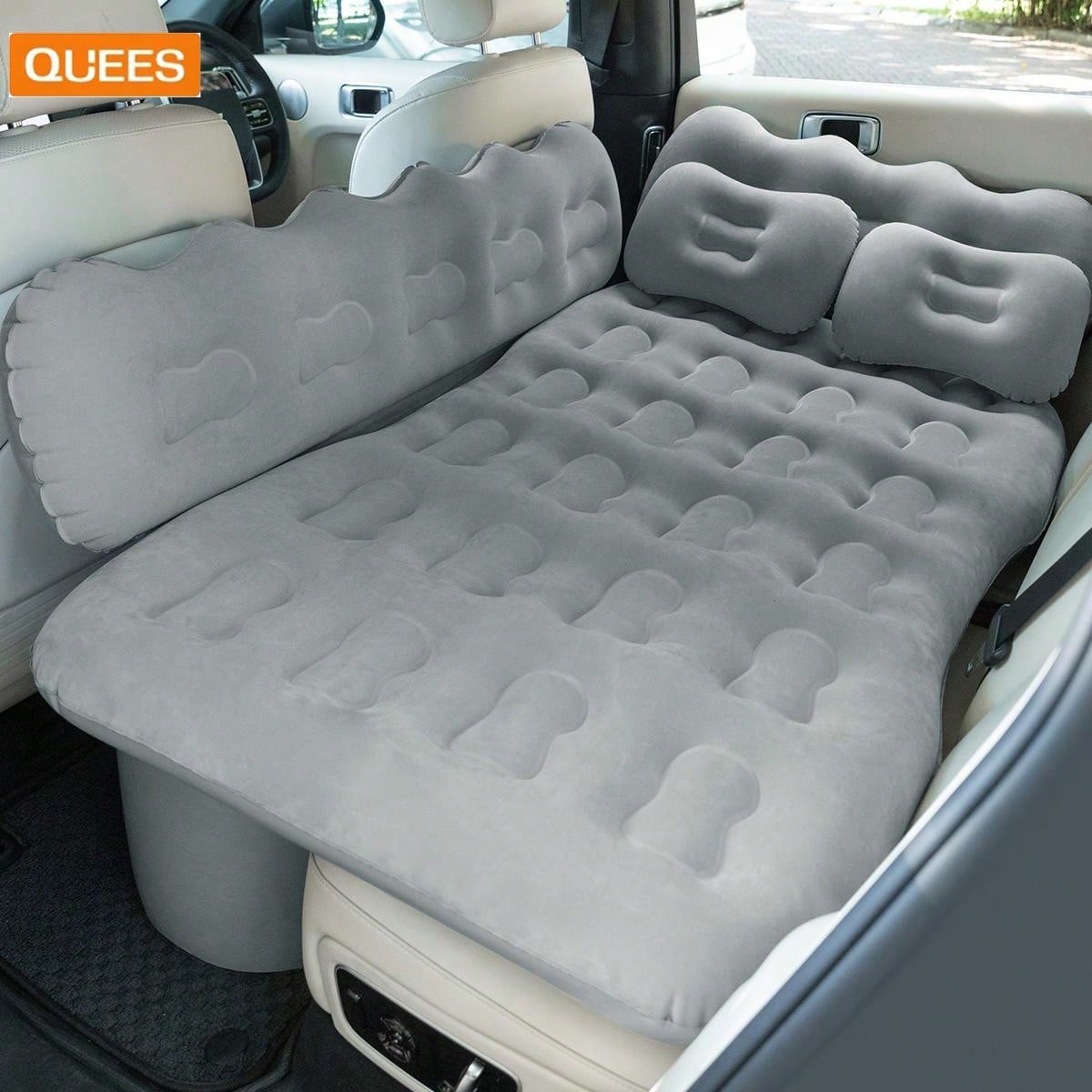 QUEES Car Inflatable Air Mattress - Universal 4-Season Inflatable Mattress, Enlarged Side Cushion Design Comfortable Inflatable Mattress