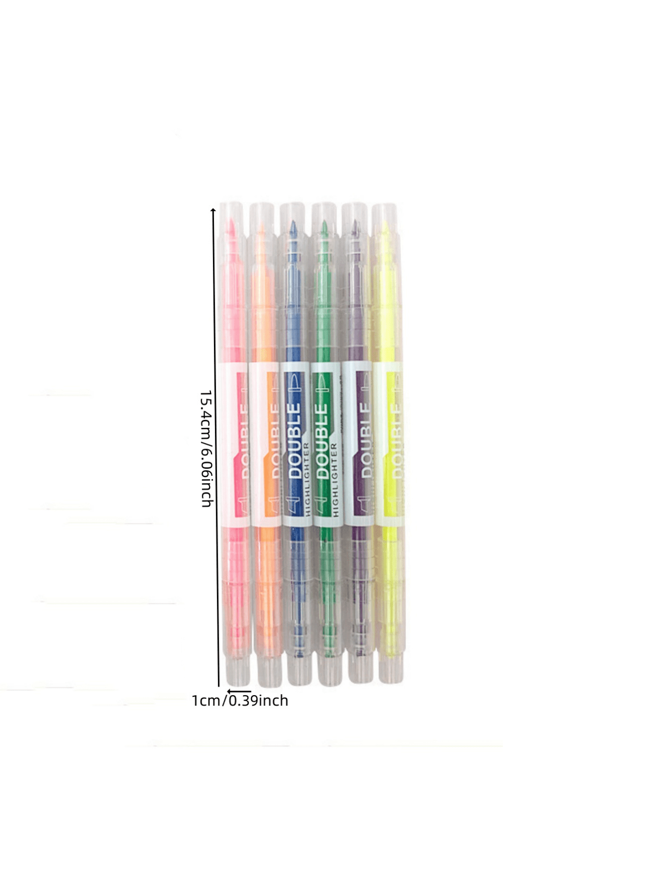 6pcs Double-Headed Highlighter Pen (6 Colors)