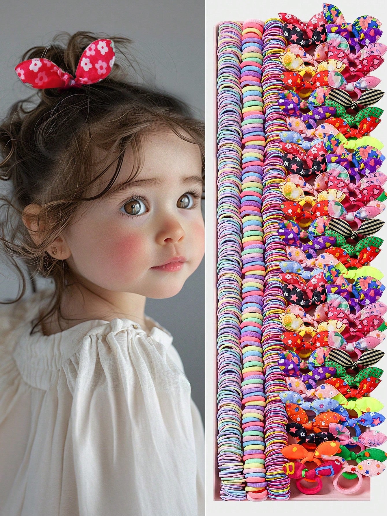 260pcs/Set Baby Girl Princess Hair Accessories Combo - Hair Ties, Hairclips, Barrettes, Hair Bands, For Daily Wear & Gift