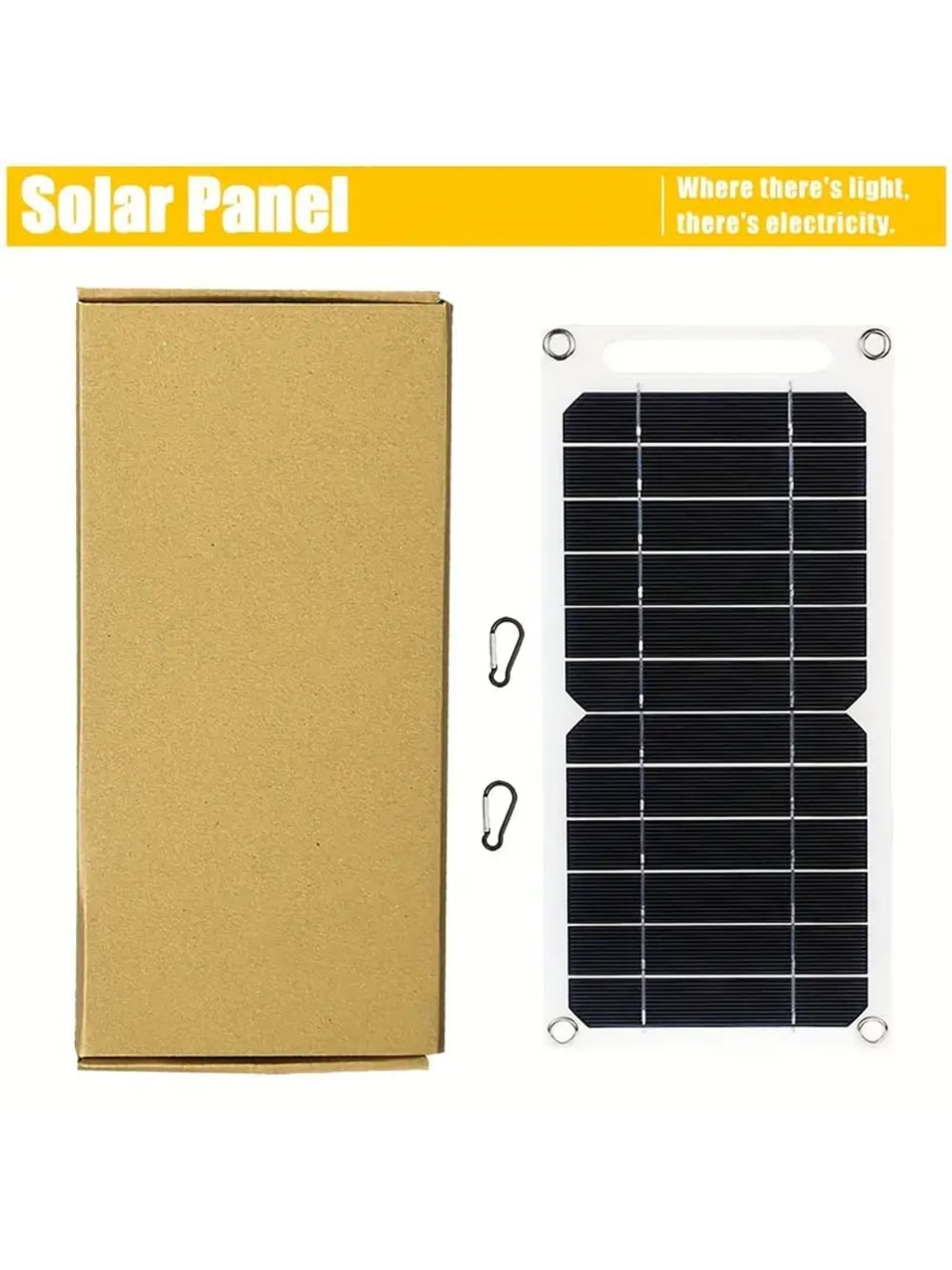 6W/5V Portable Solar Charger Panel With USB Port, For Power Bank, Emergency Backup Electricity For Outdoor Activities, Camping, Flashlights, Fans - Very Convenient And Practical