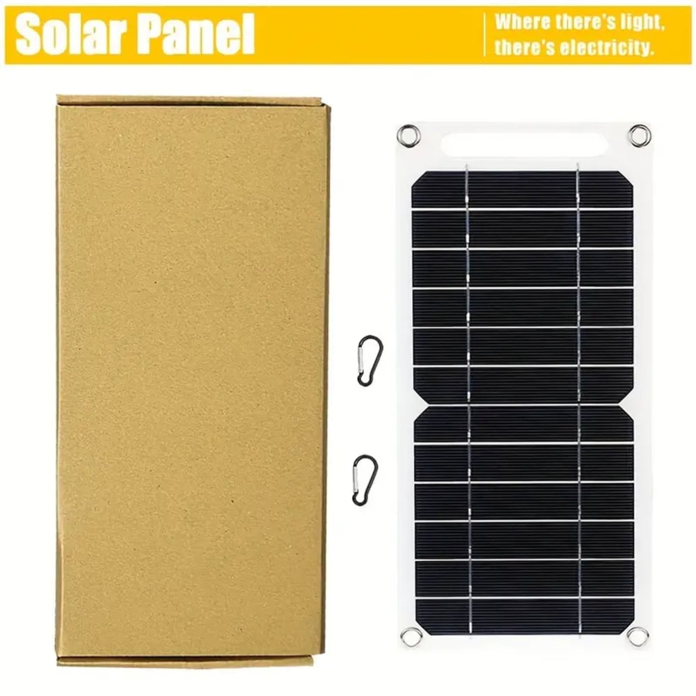 6W/5V Portable Solar Charger Panel With USB Port, For Power Bank, Emergency Backup Electricity For Outdoor Activities, Camping, Flashlights, Fans - Very Convenient And Practical