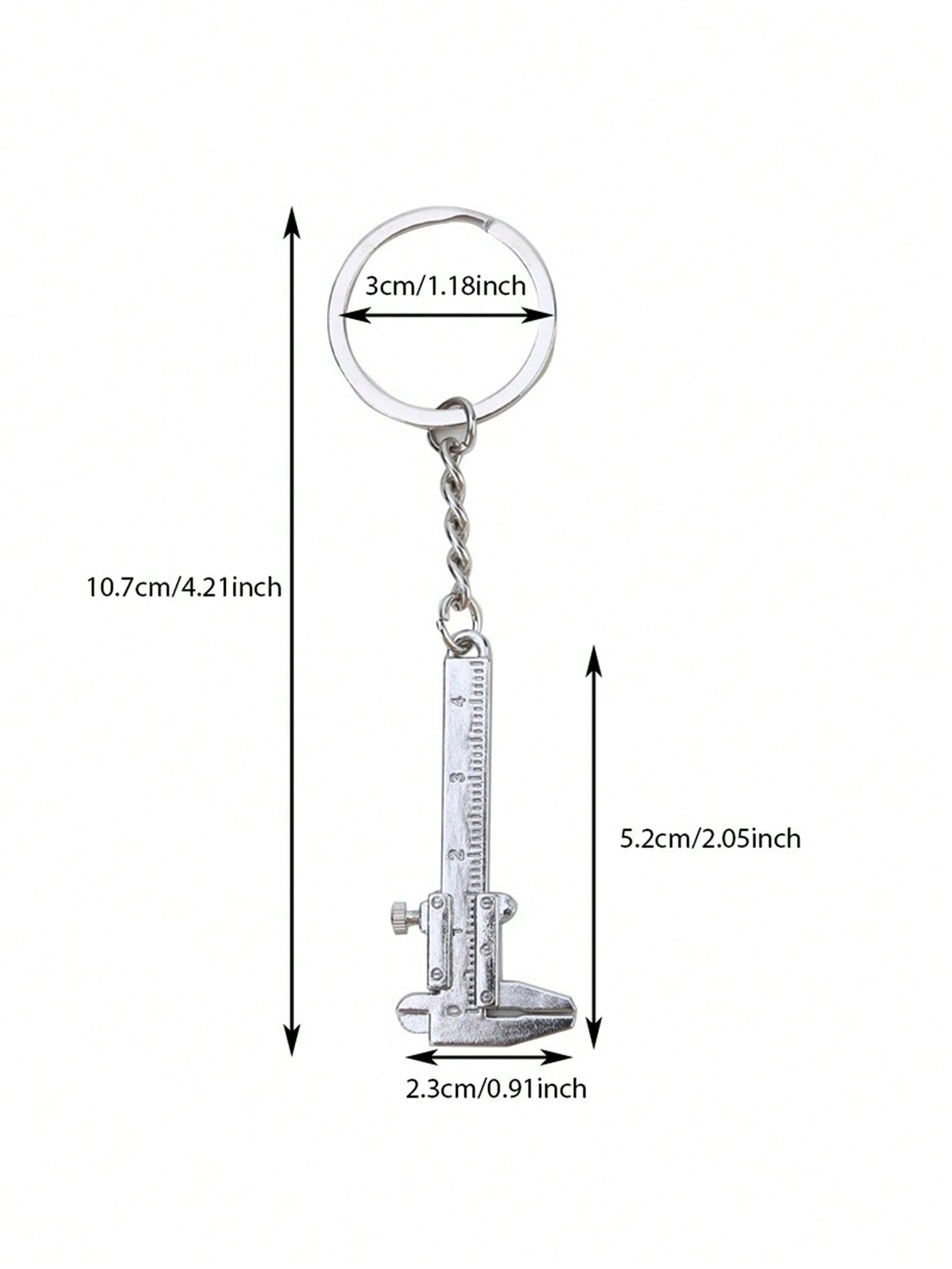 (The Color Of The Scale And Numbers Is Random)1 Pc Mini Caliper Key Chain Alloy Vernier Caliper Keyring Portable Rulers Calipers Keychain Small Measuring Gauging Tools 0-40mm