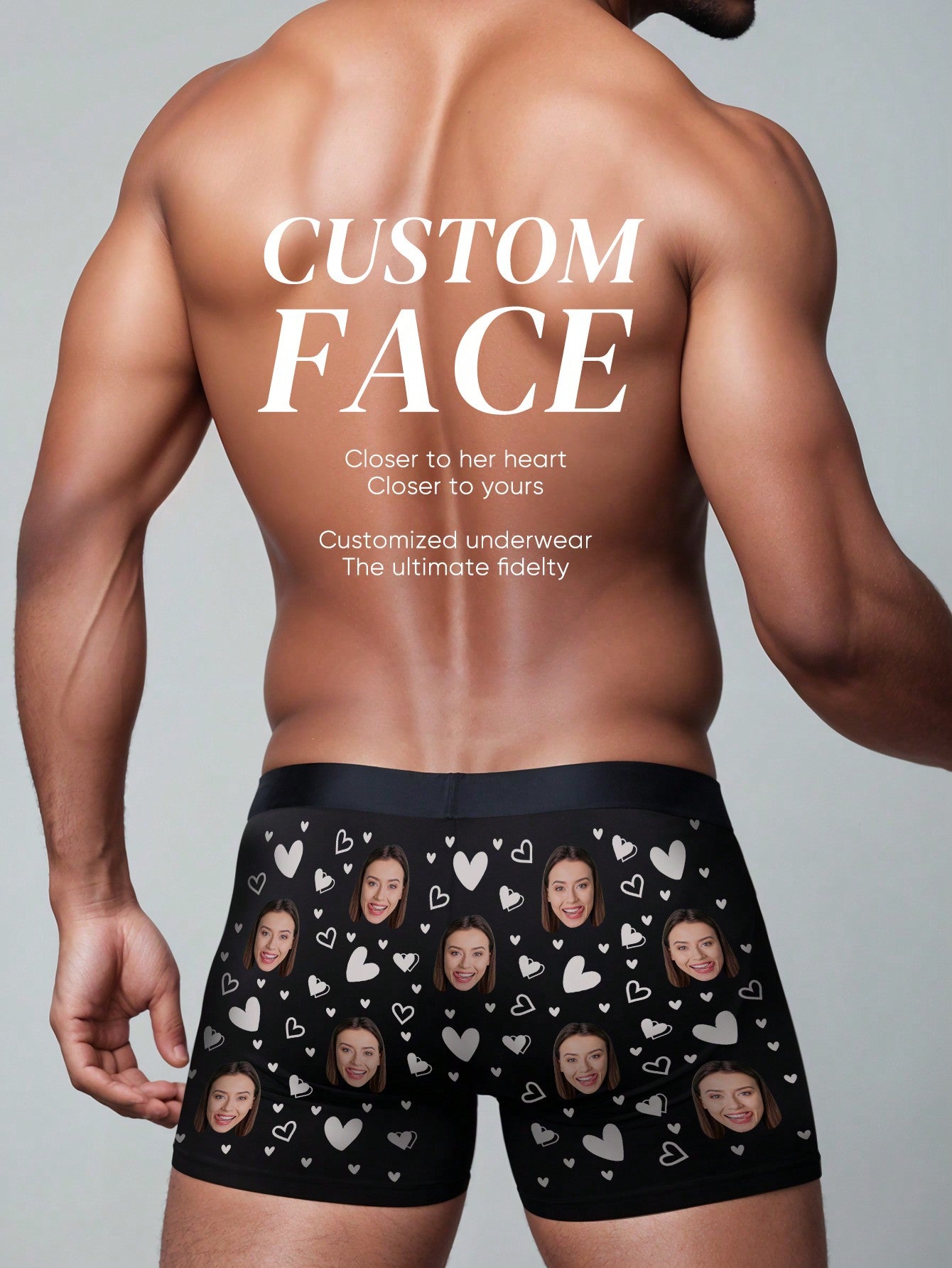 1pc Custom Face Boxers For Men, Personalized Photo Underwear, Custom Face Boxer Briefs, Personalized Boxers For Husband, Custom Face Underwear, Custom Funny Faces Boxers Briefs, Anniversary Gift For Men Ideal Gifts For Him Boyfriend, Friends Bedroom, For