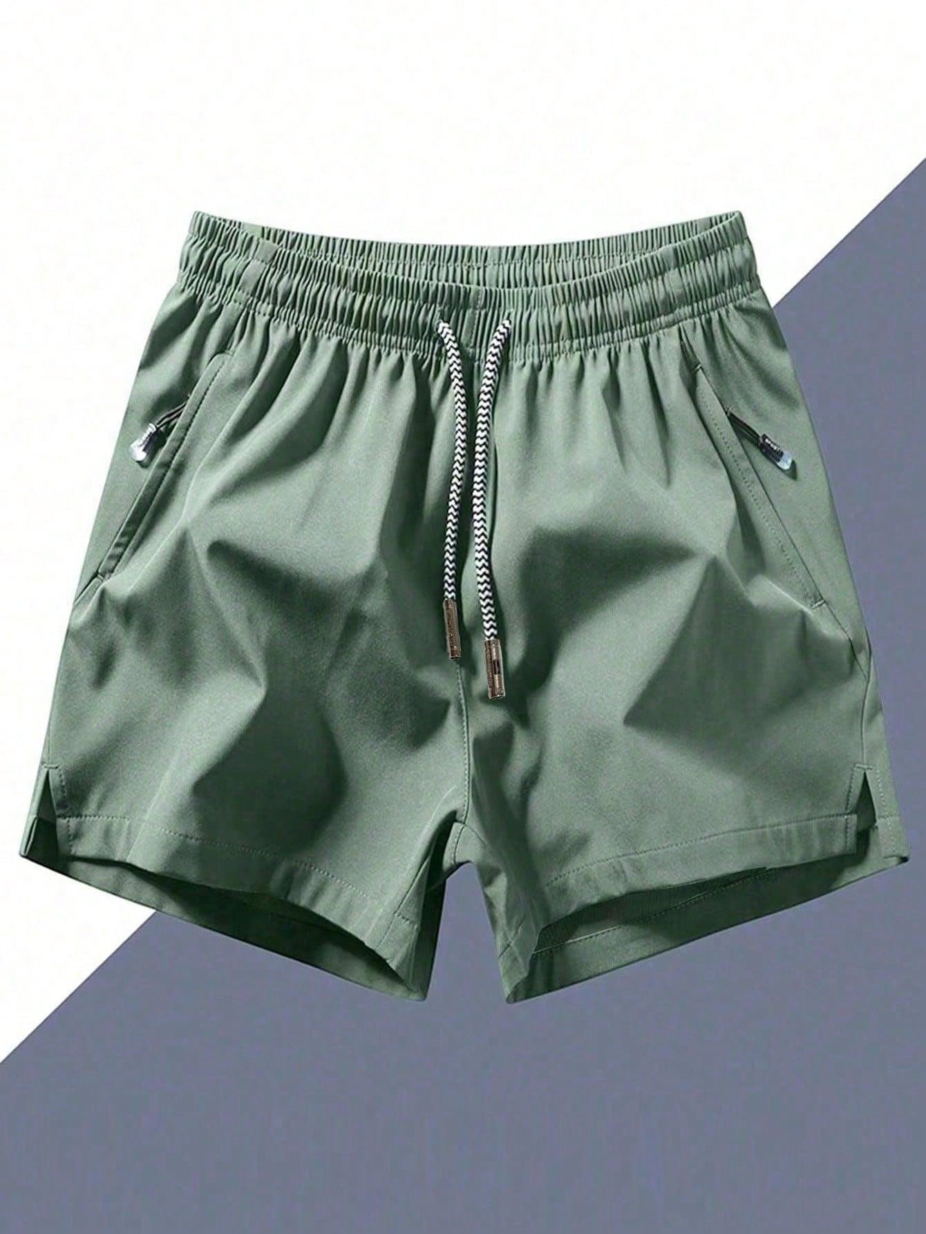 Men Drawstring Waist Shorts