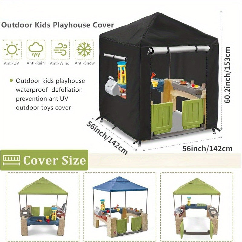 142.24cm x 142.24cm x 152.91cm Durable Waterproof Playhouse Cover for Youngsters - UV & Weather Resistant, Fits Step2 and Similar Brands