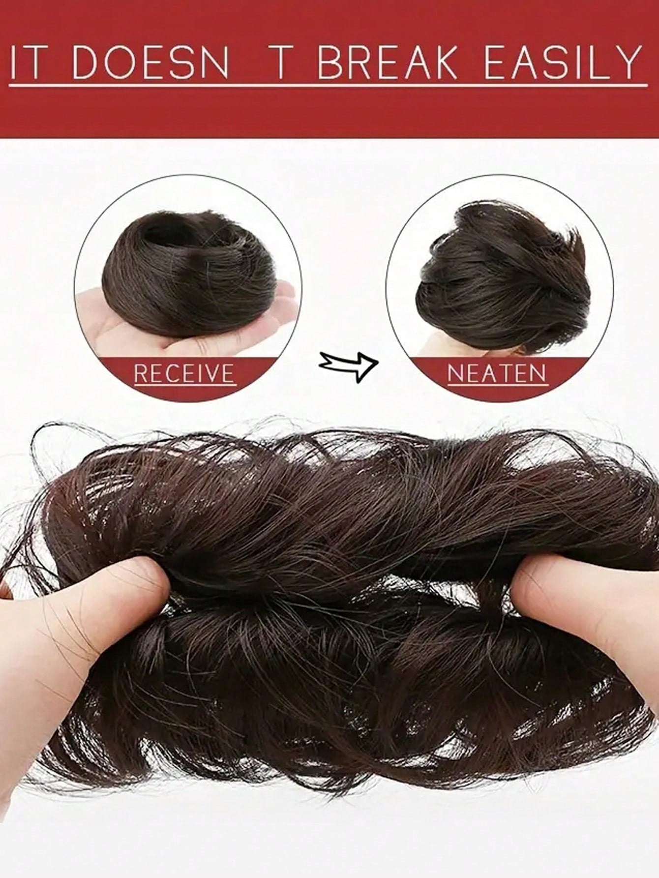 Messy Donuts, Buns, Wigs, Fluffy And Naturally Elastic Buns, Synthetic Hair Extensions, Elegant And Natural Hair Accessories Suitable For Daily Use