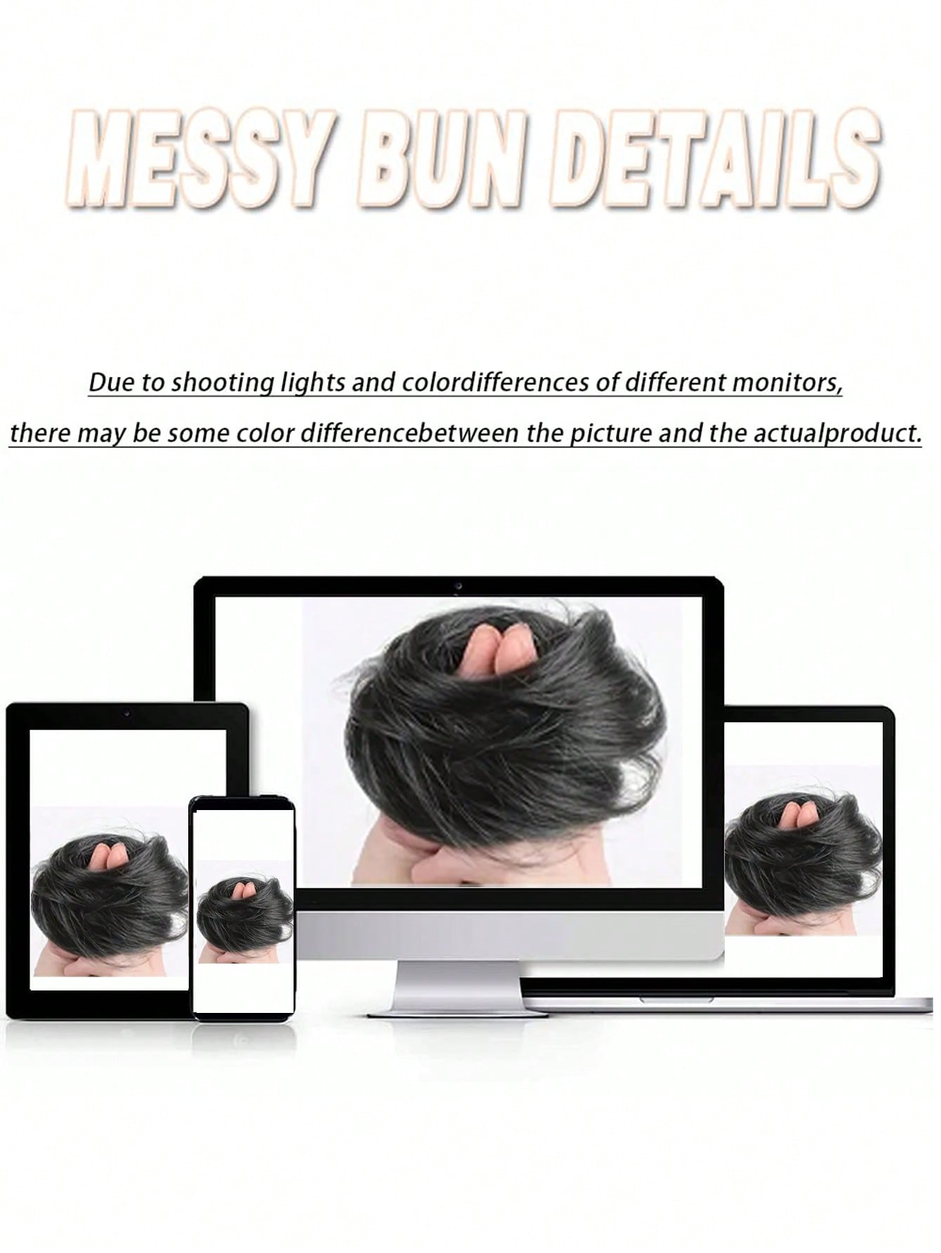 Messy Donuts, Buns, Wigs, Fluffy And Naturally Elastic Buns, Synthetic Hair Extensions, Elegant And Natural Hair Accessories Suitable For Daily Use