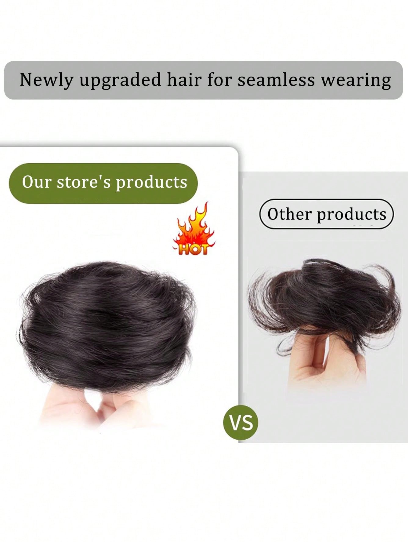 Messy Donuts, Buns, Wigs, Fluffy And Naturally Elastic Buns, Synthetic Hair Extensions, Elegant And Natural Hair Accessories Suitable For Daily Use