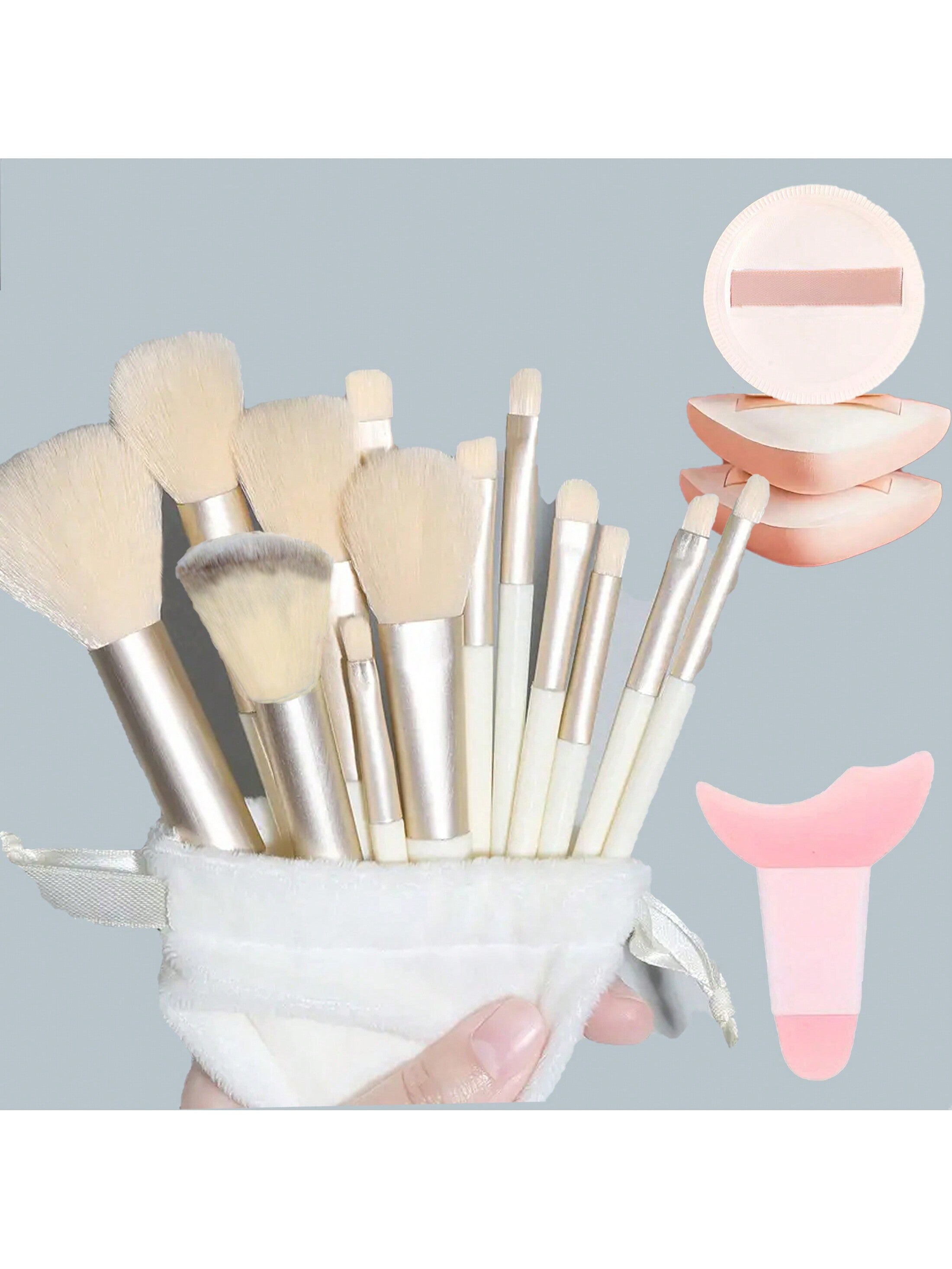 Makeup Brush 13pcs Brushes Set3pcs Cosmetic Makeup Sponge1pcs Makeup Brush Cleaning Box Beauty Tool Eyeshadow Blush Professional Brushes