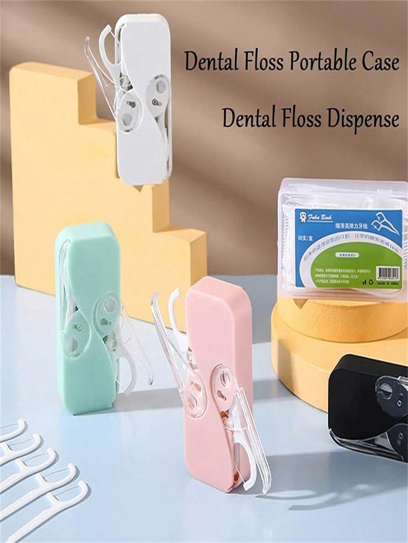 Portable Dental Floss Storage Box Home Automatic Pop-Up Storage Floss Box,Keep Your Dental Floss Clean And Tidy With This Portable, Convenient Storage Box! Travel Essentials Travel Organizer For Beach Summer Vacation Back To School