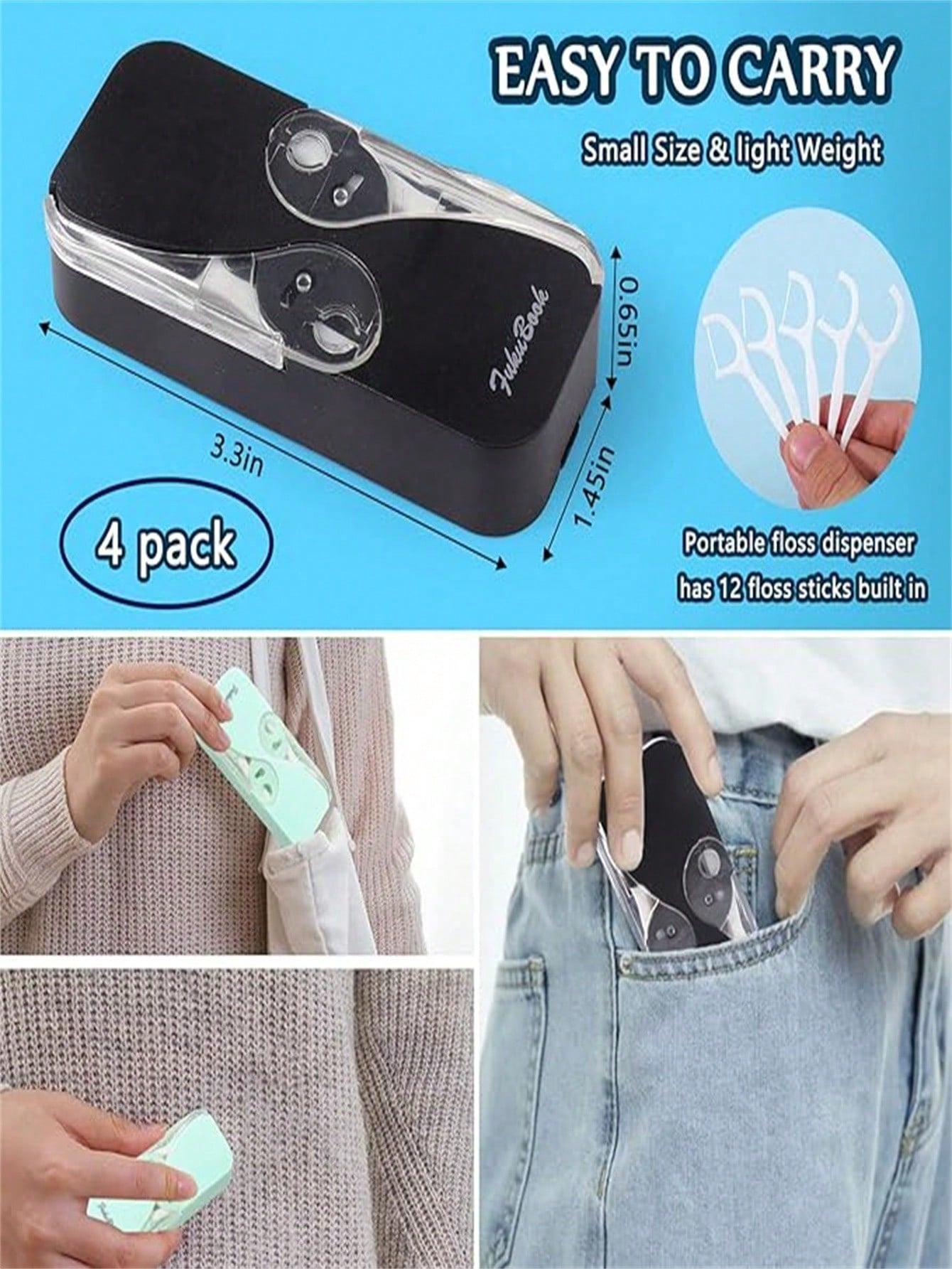 Portable Dental Floss Storage Box Home Automatic Pop-Up Storage Floss Box,Keep Your Dental Floss Clean And Tidy With This Portable, Convenient Storage Box! Travel Essentials Travel Organizer For Beach Summer Vacation Back To School