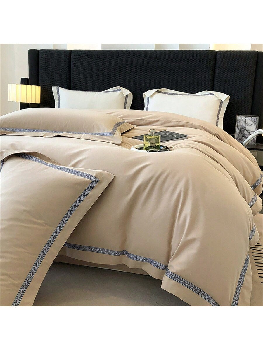 1set Simple, Comfortable, Soft, Luxury Hotel Style Duvet Cover 3-Piece Set, Includes 1 Duvet Cover   2 Pillowcases